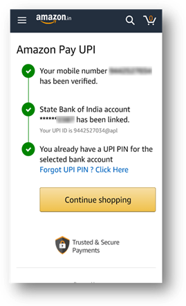 Amazon Pay Setup Step 2