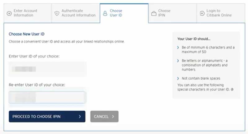 How to Activate Citibanks Net Banking Account Step 5