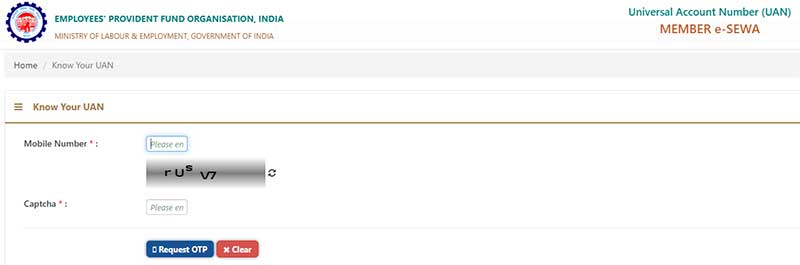 How to know UAN with EPF Account Number Step 5