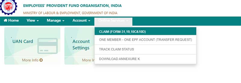 How to make EPF Withdrawal in online Step 3