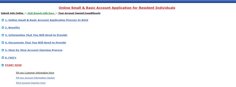 SBI Savings Bank Account Opening Step 3