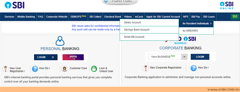 SBI Savings Bank Account Opening Step 4