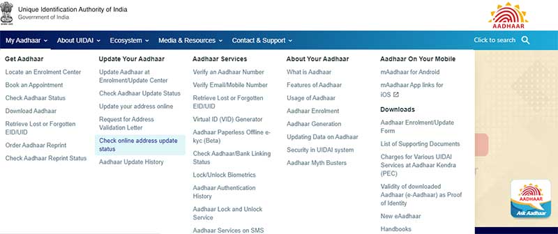 How to update and make corrections in Aadhaar Card