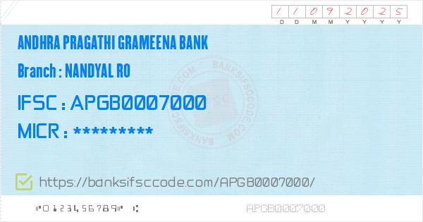 Andhra Pragathi Grameena Bank Nandyal Ro Branch Ifsc Code