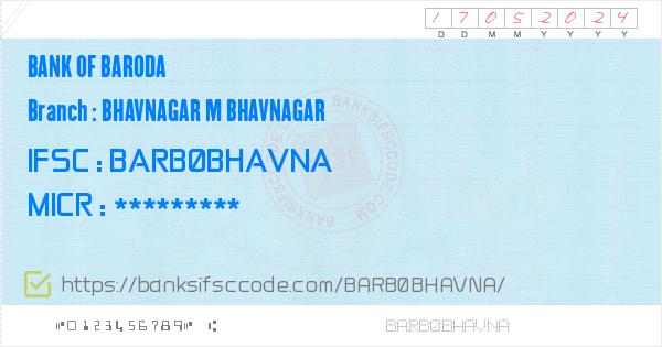 Bank of Baroda Bhavnagar M Bhavnagar Branch IFSC Code ...