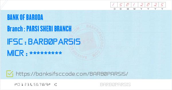 Bank of Baroda Parsi Sheri Branch Branch IFSC Code - Surat ...