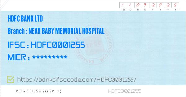 Hdfc Bank Ltd Near Baby Memorial Hospital Branch Ifsc Code