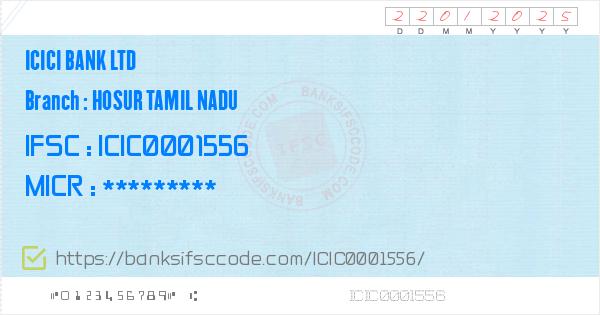 Icici Bank Ltd Hosur Tamil Nadu Branch Ifsc Code Krishnagiri - 