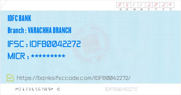 Idfc Bank Varachha Branch Branch IFSC Code - Surat. Contact Phone ...