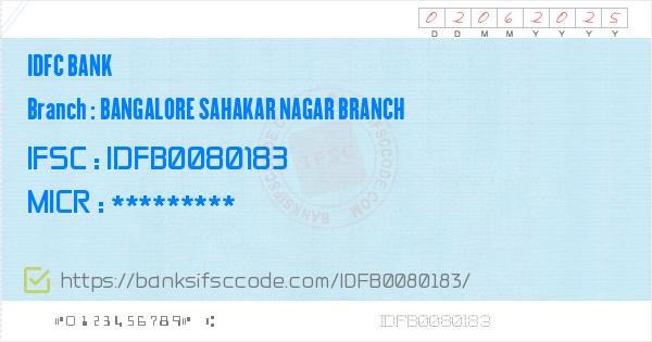 state bank of india sahakar nagar bangalore ifsc code