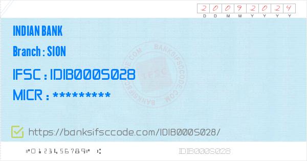 Indian Bank Sion Branch IFSC Code - Greater Mumbai, IB ...