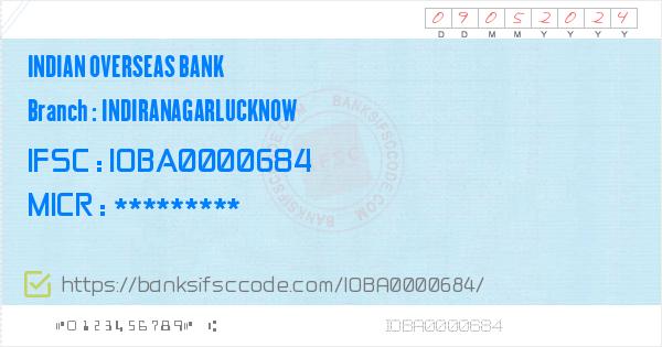 indian overseas bank ifsc code in lucknow