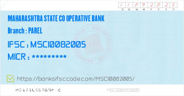 Maharashtra State Co Operative Bank Parel Branch Ifsc Code