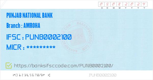 Punjab National Bank Amroha Branch Ifsc Code Jyotiba Phoole Nagar Pnb Amroha Ifsc Code 1353