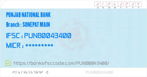 Punjab National Bank Sonepat Main Branch IFSC Code ...