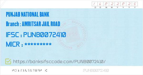 Punjab National Bank Amritsar Jail Road Branch IFSC Code ...