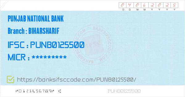 bank of baroda ifsc code bihar sharif nalanda