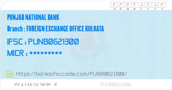 Pun!   jab National Bank Foreign Exchange Office Kolkata Branch Ifsc - 