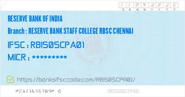 Reserve Bank Of India Reserve Bank Staff College Rbsc Chennai