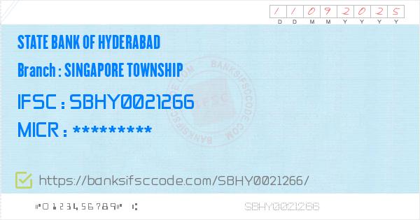 State Bank Of Hyderabad Singapore Township Branch Ifsc Code