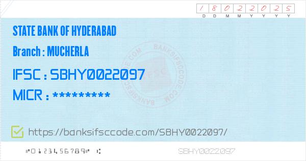 STATE BANK OF HYDERABAD, Mucherla Branch, Rangareddy 