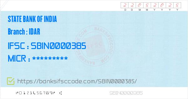 state bank of india idar ifsc code