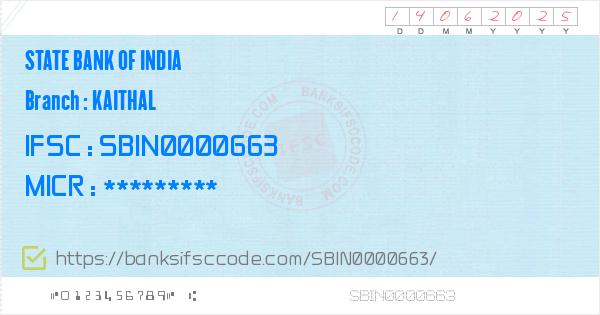 ifsc code bank of india kaithal