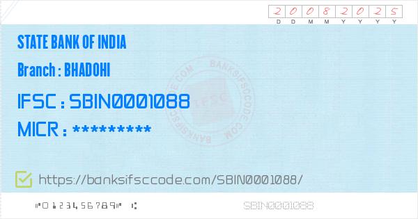 State Bank Of India Bhadohi Branch IFSC Code Sant Ravidas Nagar SBI Bhadohi IFSC Code 