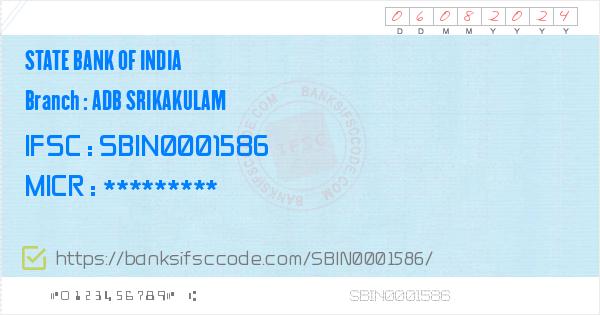 State Bank Of India Adb Srikakulam Branch Ifsc Code Srikakulam Sbi Adb Srikakulam Ifsc Code 0857