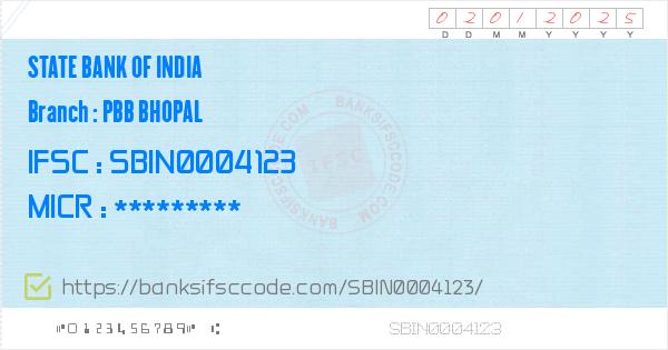 State Bank Of India Pbb Bhopal Branch Micr Code - Bhopal, Sbi Pbb 