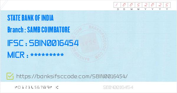 state bank of india ifsc code coimbatore branches
