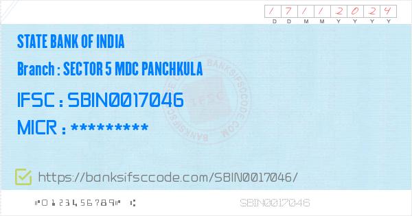 state-bank-of-india-sector-5-mdc-panchkula-branch-ifsc-code-panchkula