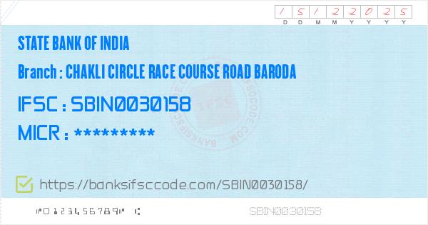 State Bank of India Chakli Circle Race Course Road Baroda Branch IFSC