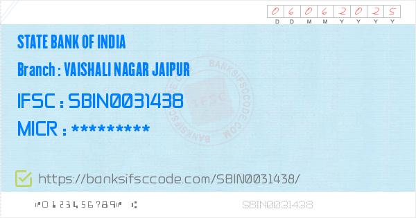 state bank of india vaishali nagar jaipur ifsc code