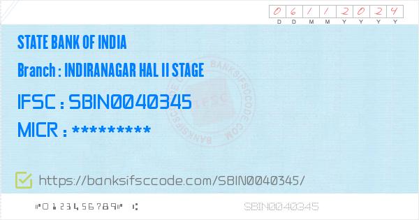 State Bank Of India Indiranagar Hal Ii Stage Branch IFSC Code ...