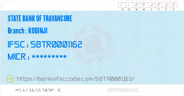 State Bank Of Travancore Kodinji Branch Ifsc Code Tanur Sbt
