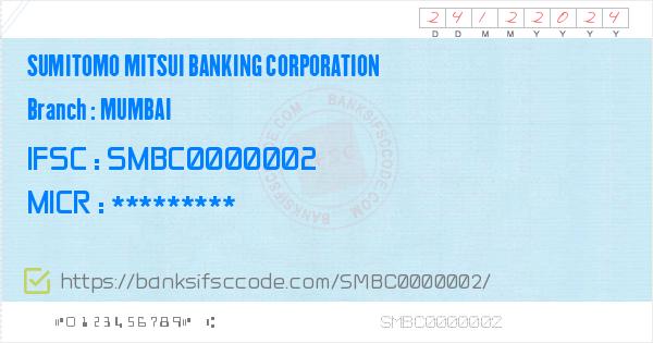 Sumitomo Mitsui Banking Corporation Mumbai Branch Ifsc Code Mumbai Smbc Mumbai Ifsc Code Contact Phone Number Address