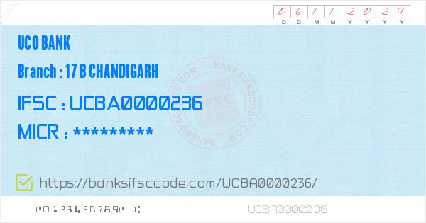 Uco Bank 17 B Chandigarh Branch IFSC Code - Chandigarh. Contact Phone ...