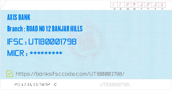 Axis Bank Road No 12 Banjar Hills Branch Ifsc Code Hyderabad