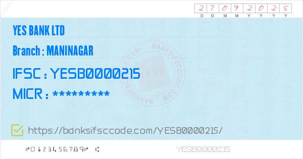 Yes Bank Ltd Maninagar Branch IFSC Code - Ahmadabad, YBL Maninagar IFSC ...