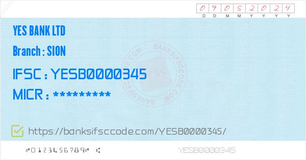 YESB0000345 - IFSC Code Details