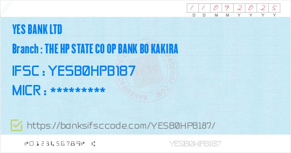 Yesb0hpb187 Ifsc Code Details